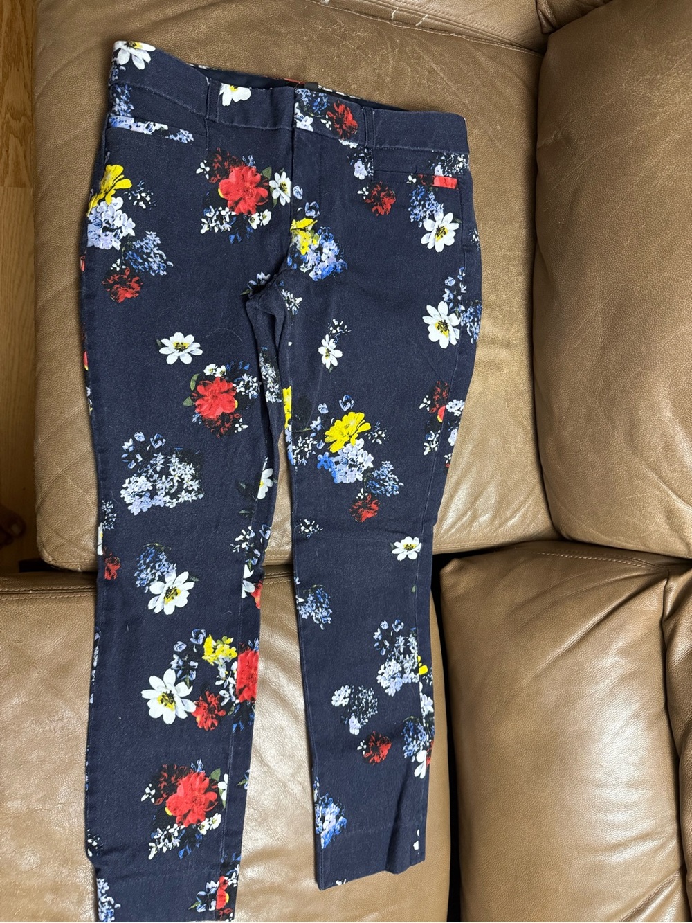Banana Republic Navy Floral Skinny Jeans